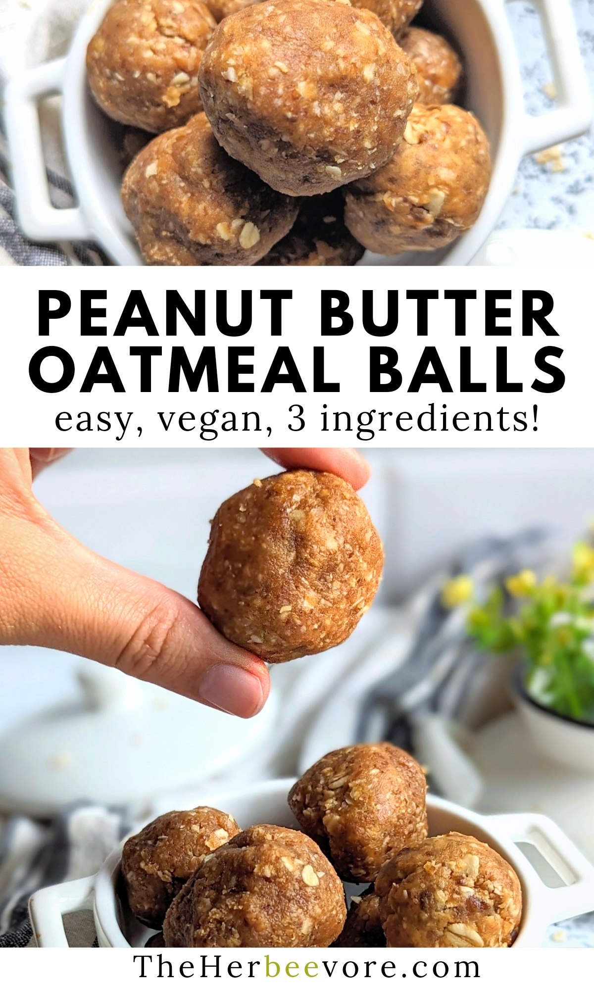 peanut butter oatmeal balls with dates recipe healthy simple snacks for kids or adults sweet treats for lunches