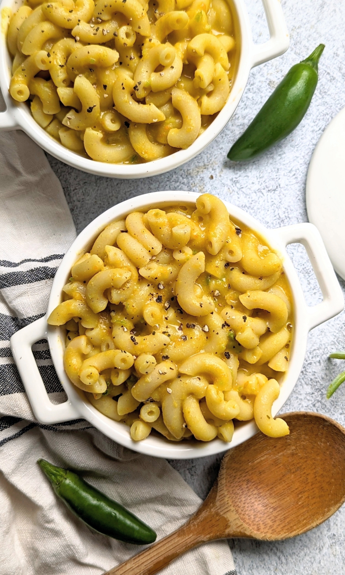 dairy free spicy jalapeno macaroni and cheese vegan no cheese or butter or milk