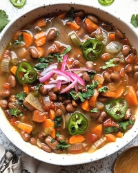 pinto bean soup vegan recipe