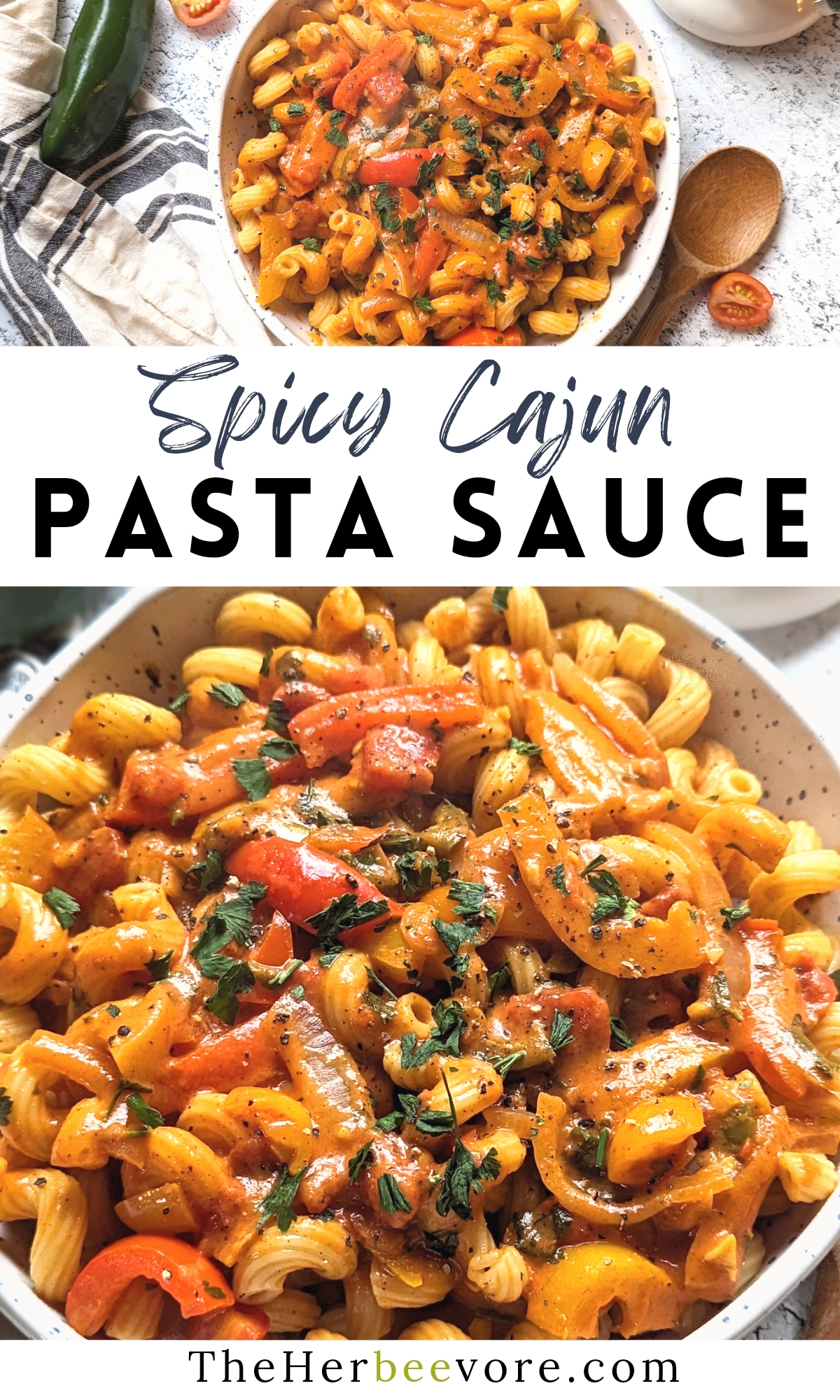 how to make cajun pasta sauce with bell peppers onions garlic and cajun seasoning