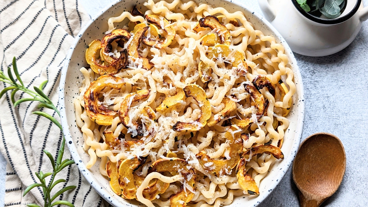 pasta with delicata squash recipe gluten free vegetarian fall dinner ideas for the family healthy squash noodles gf dairy free options