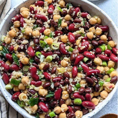bean salad with quinoa recipe easy vegan vegetarian recipes with beans and grains hearty vegan recipes