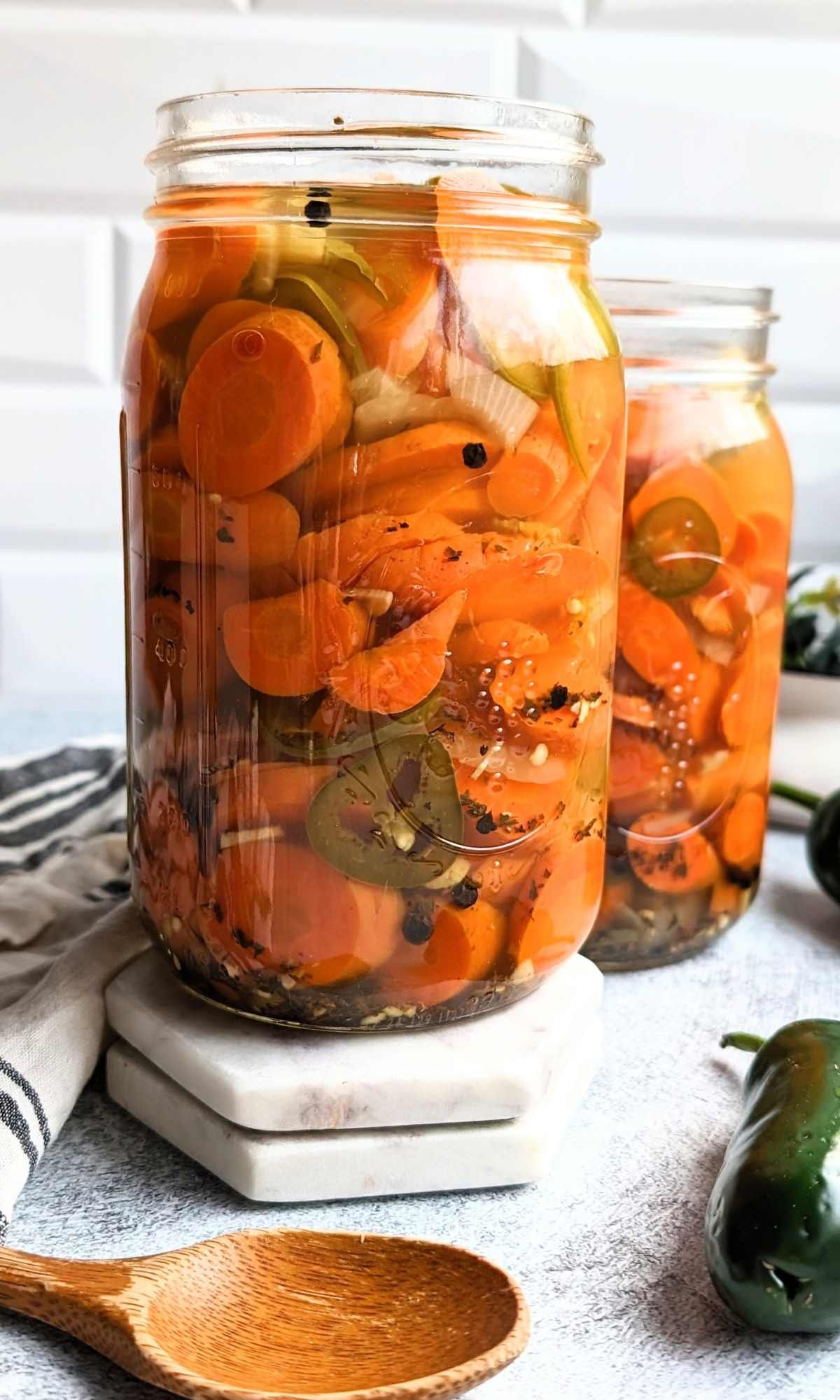 spicy pickled carrots recipe vegan gluten free taco condiment mexican restaurant style spicy carrots recipe paleo whole30 condiments