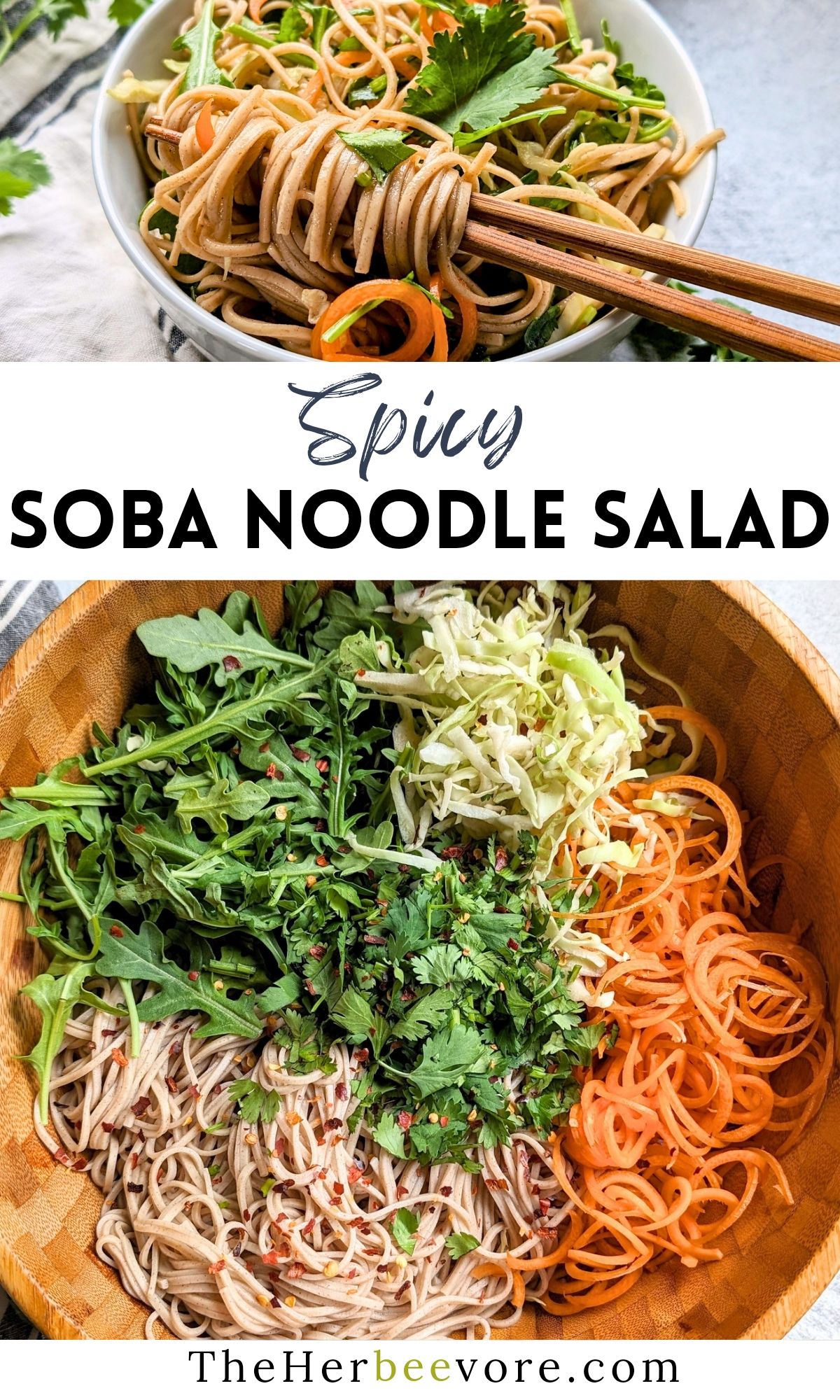 Spicy Soba Noodle Salad Recipe with Lime Dressing - The Herbeevore