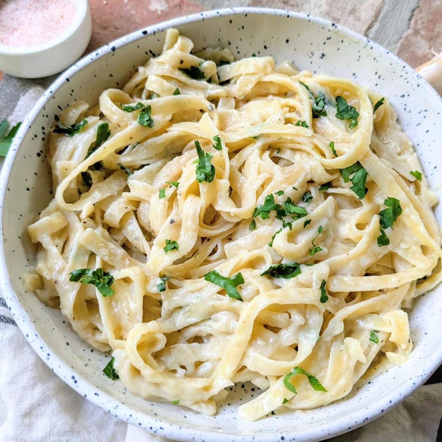 Oat Milk Alfredo Pasta Recipe - The Herbeevore