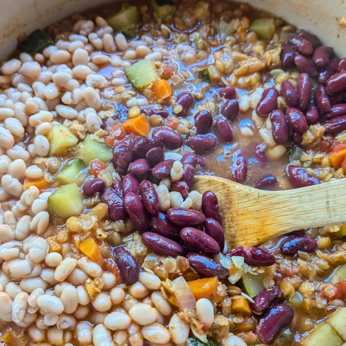 pasta and bean soup with lentils easy italian pasta fagioli soup with lentils.