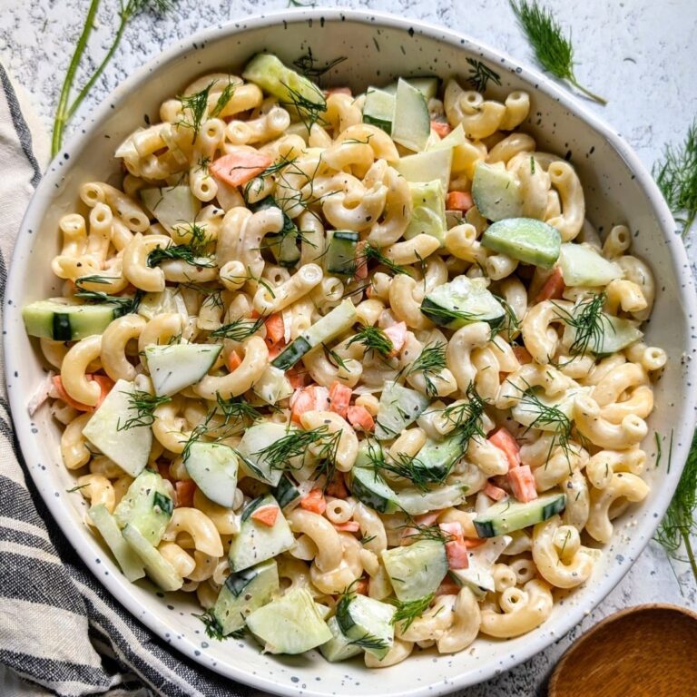 garden cucumber macaroni salad recipe vegetarian cold noodle salads with cucumber and macaroni noodles easy cucumber mac salad with dill and sour cream macaroni salads