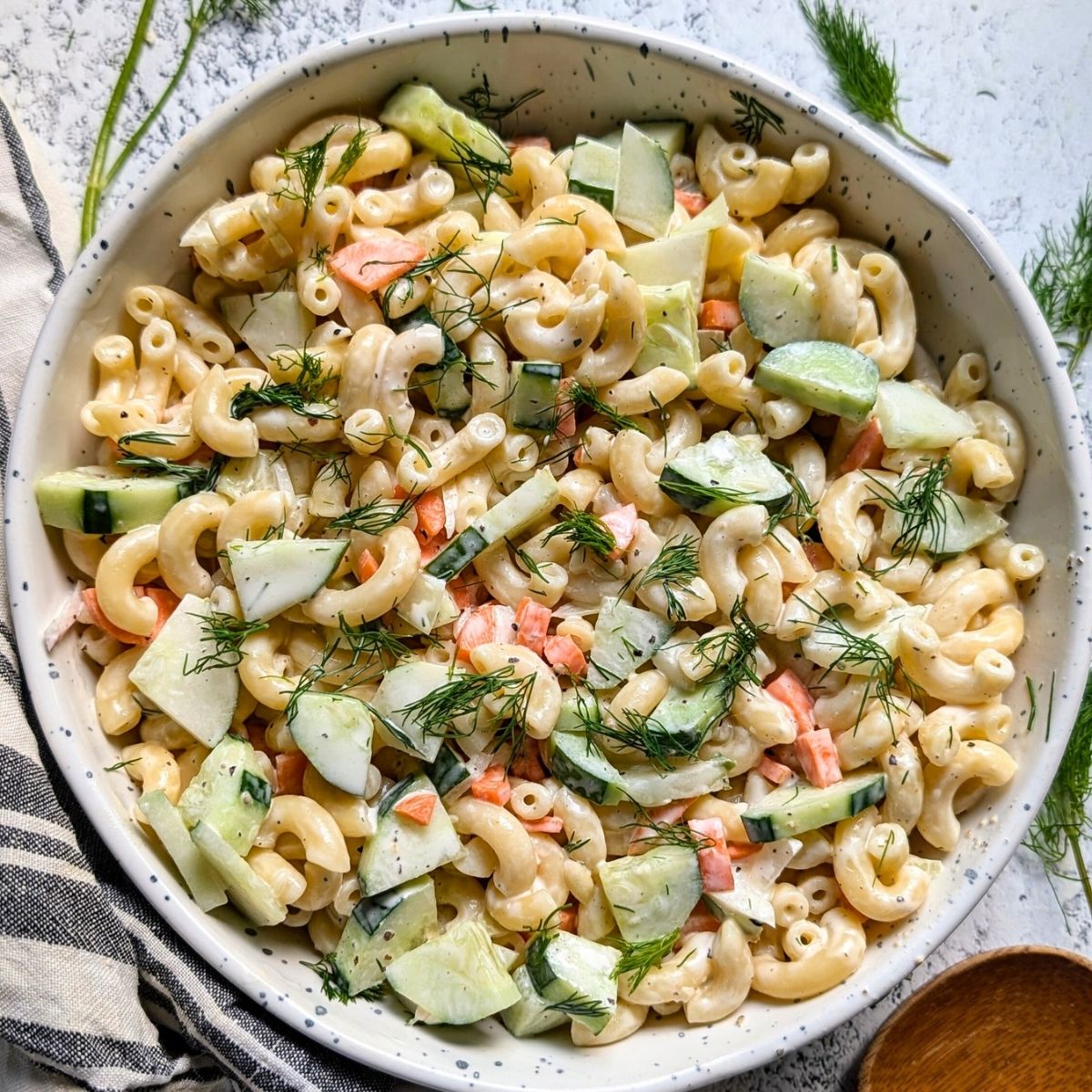 Cucumber Macaroni Salad with Dill Recipe