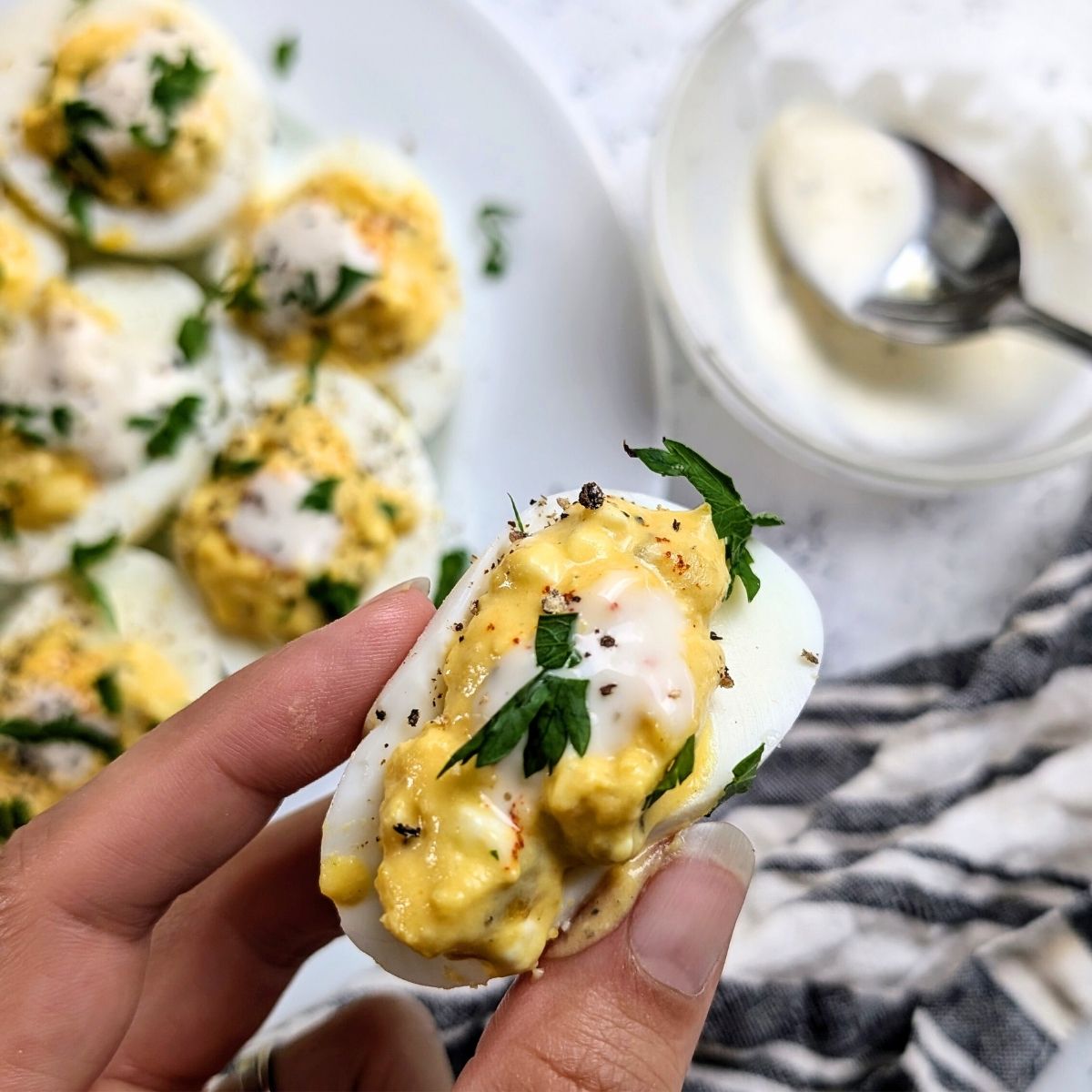 ranch deviled eggs recipe no mayo ranch dressing deviled eggs without mayonnaise and creamy salad deviled eggs