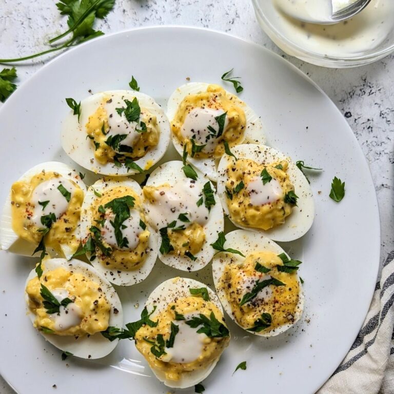 ranch dressing deviled eggs with salad dressing no mayo deviled egg filling without mayonnaise recipes vegetarian holiday appetizers