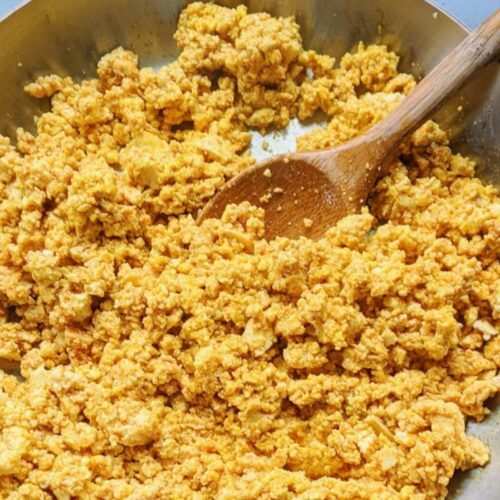 turmeric tofu breakfast scramble recipe high protein vegan breakfast ideas with silken tofu.