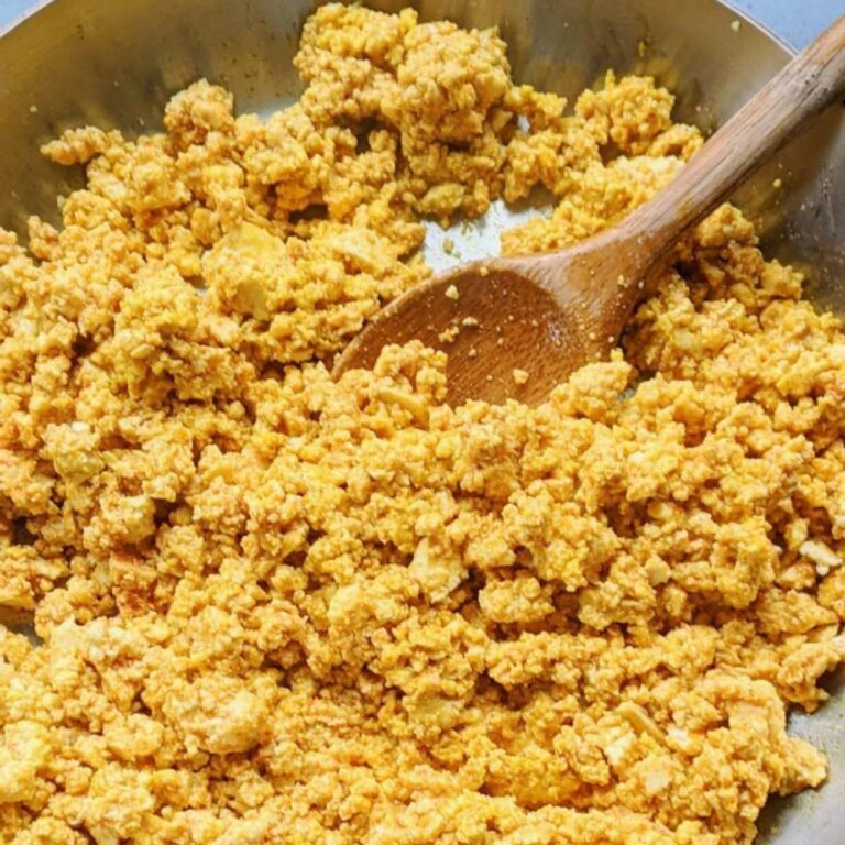 turmeric tofu breakfast scramble recipe high protein vegan breakfast ideas with silken tofu.