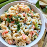 dairy free macaroni salad recipe no milk or cream vegan gluten free macaroni salad recipes plant based creamy pasta salad