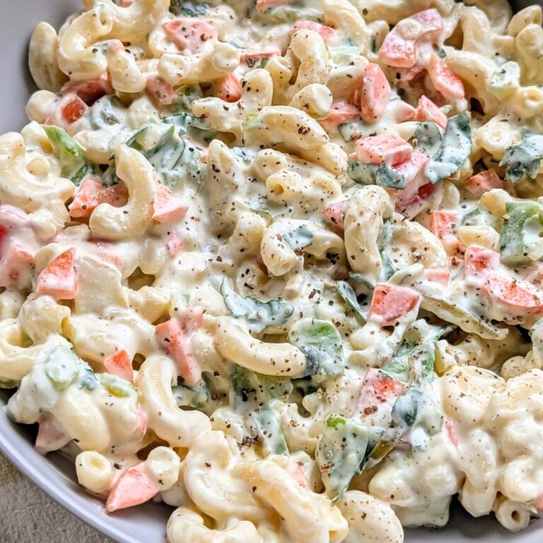 macaroni salad with greek yogurt recipe easy high protein lunch or side dish ideas