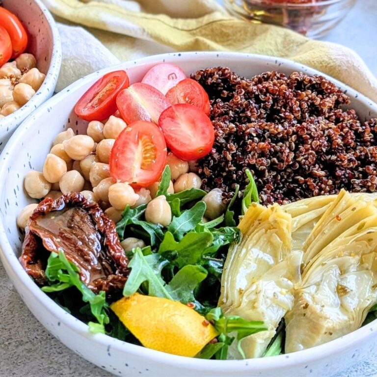 This arugula salad with quinoa recipe is a bright, elegant, and hearty salad with fresh greens, whole grains, and a 5-minute lemon vinaigrette dressing! A simple and wholesome salad recipe, perfect for lunch or a light dinner.