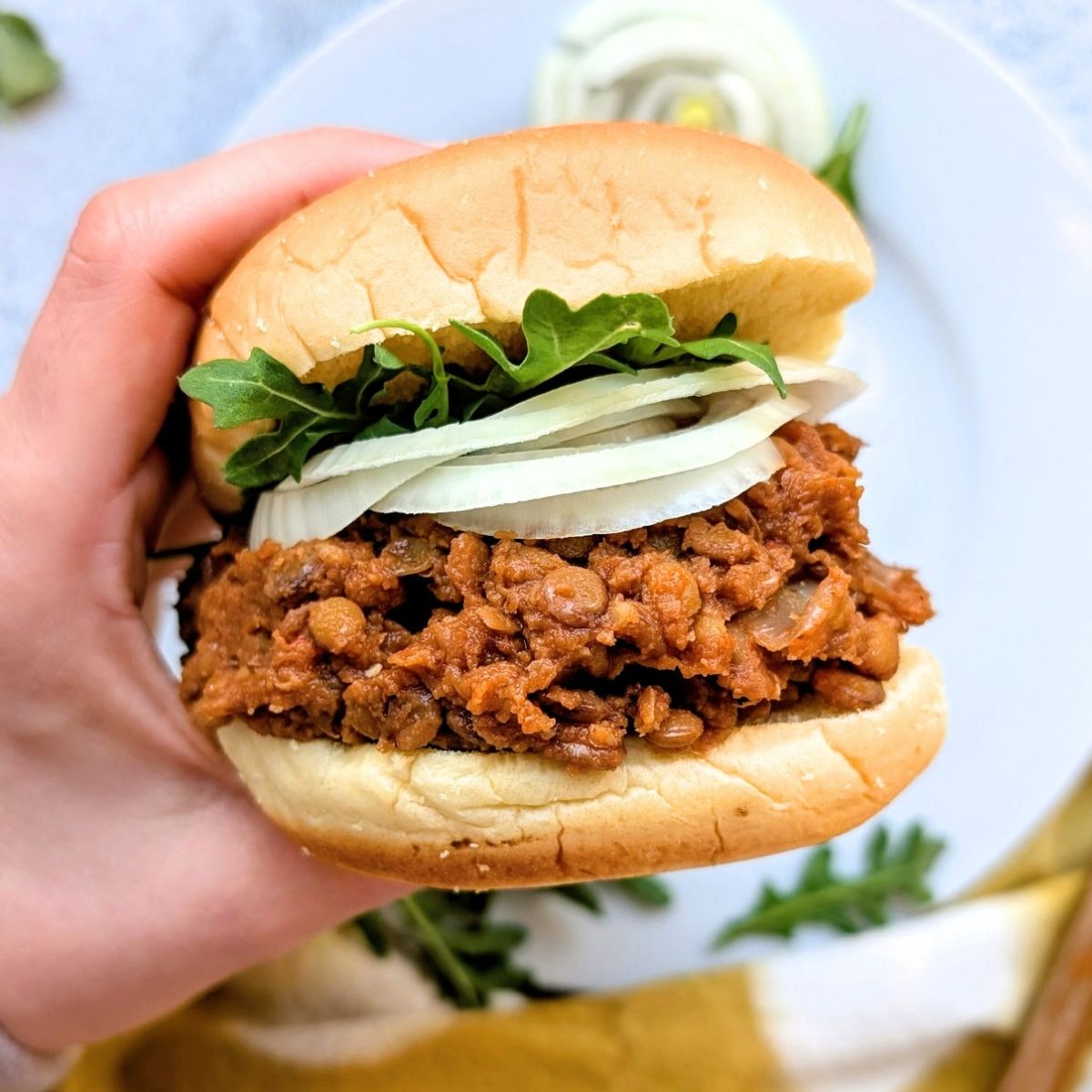 sloppy joes with lentils recipe tomatoes bell pepper onion paprika chili powder apple cider vinegar and worcestershire sauce