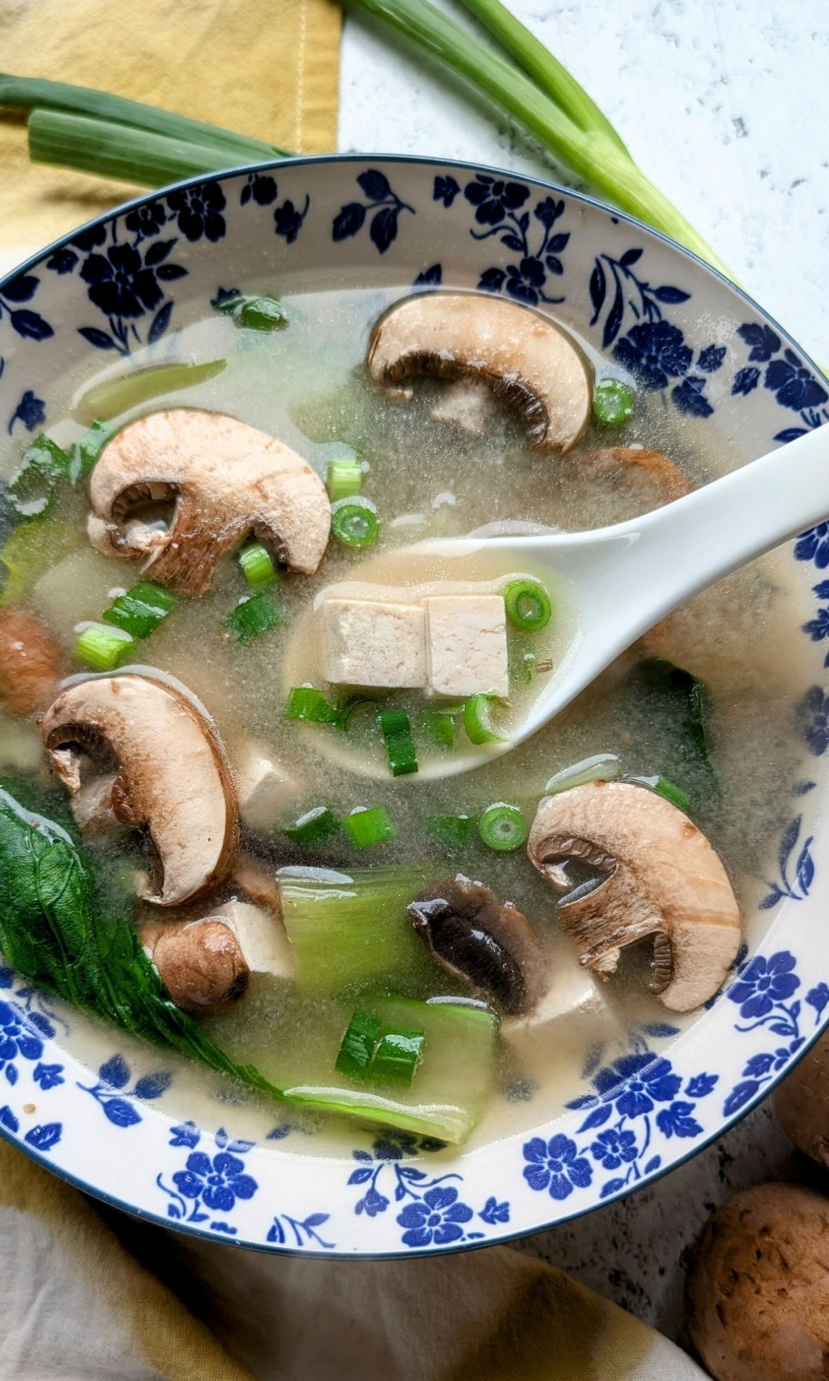 miso and mushroom soup recipe with green onions tofu mushroom miso soup and tamari for gluten free soy sauce