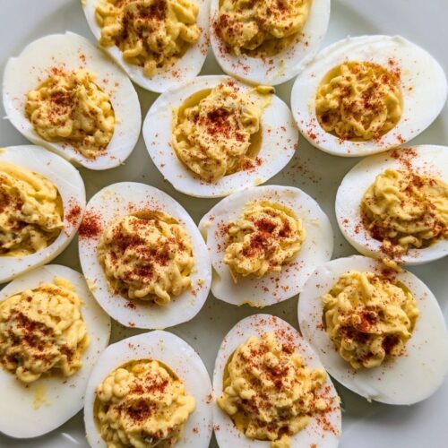 deviled eggs with sweet relish recipe paprika mayo dijon mustard deviled eggs vegetarian gluten free