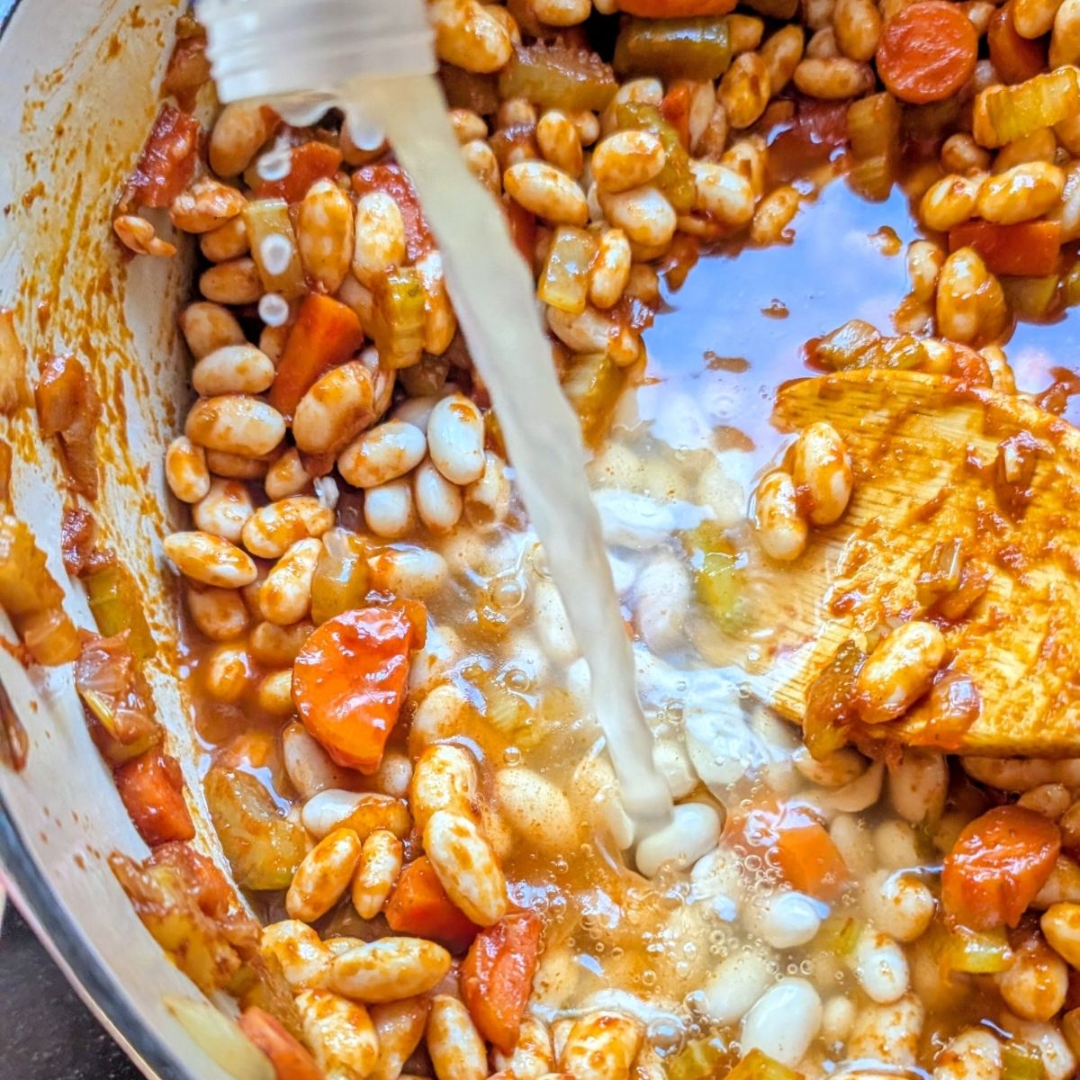 authentic greek fasolatha soup recipe with vegetable stock vegan and vegetarian bean soup