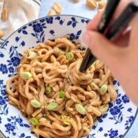 peanut udon noodles recipe peanut butter udon noodle bowl udon noodles in peanut sauce healthy 15 minute udon noodle peanut stir fry dinner creamy udon noodles in peanut butter sauce recipe vegetarian and vegan