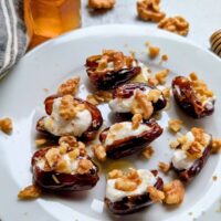 cottage cheese dates and honey easy high protein sweet snack vegetarian recipe