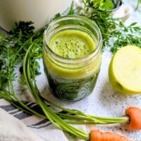 fresh carrot green juice recipe with carrot tops easy juicer recipe