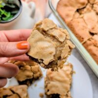 gooey butter tart dessert bars with brown sugar and butter